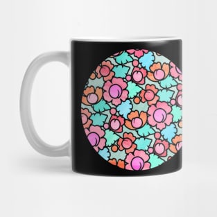 Pastel Tropical Floral Pattern Design with watercolor texture Mug